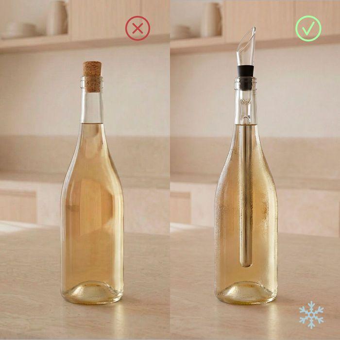 Dárková sada příslušenství k vínu s chladiči, řezačkou kapslí, provzdušňovačem, zátkami a taškou InnovaGoods COFFRET SOMMELIER