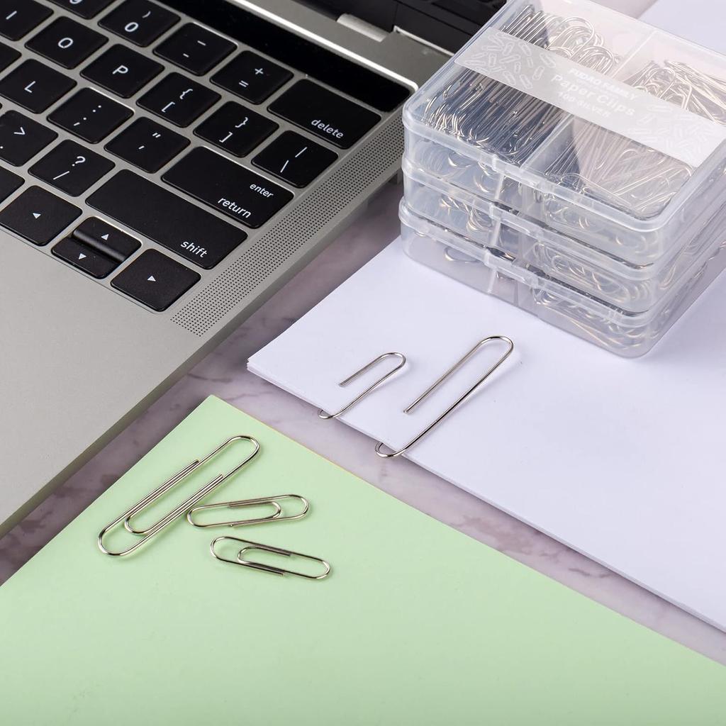 Paper Clips Assorted Sizes, Large PaperClips, Small PaperClips, Paper Clip, Paperclips, Pack of 3 Boxes of 100 Clips Each (300 Clips Total)
