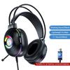 Gaming-Headsets mit Mikrofon, Geräuschunterdrückende kabelgebundene Kopfhörer mit farbigem LED-Licht 7.1 Surround Sound Over-Ear