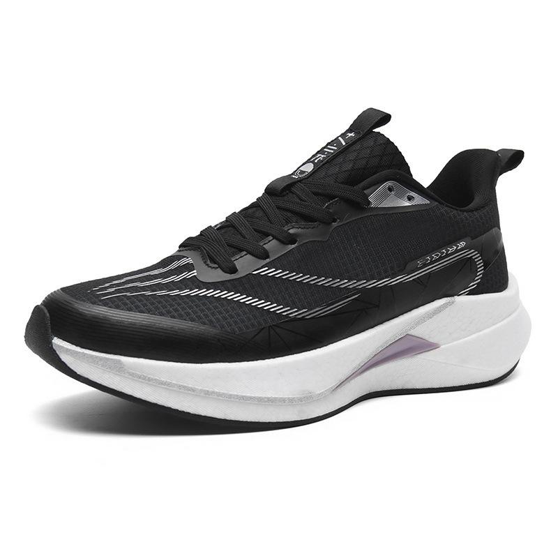 Men's & Youth Carbon Plate Running Shoes - Lightweight, Anti-slip Sports Footwear for Students & Physical Fitness Tests