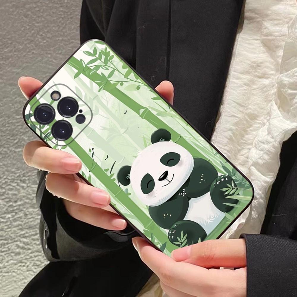 Panda Cute Phone Case For IPhone 16 15 14 11 12 13 Mini Pro XS Max Cover 6 7 8 Plus X Funda Shell
