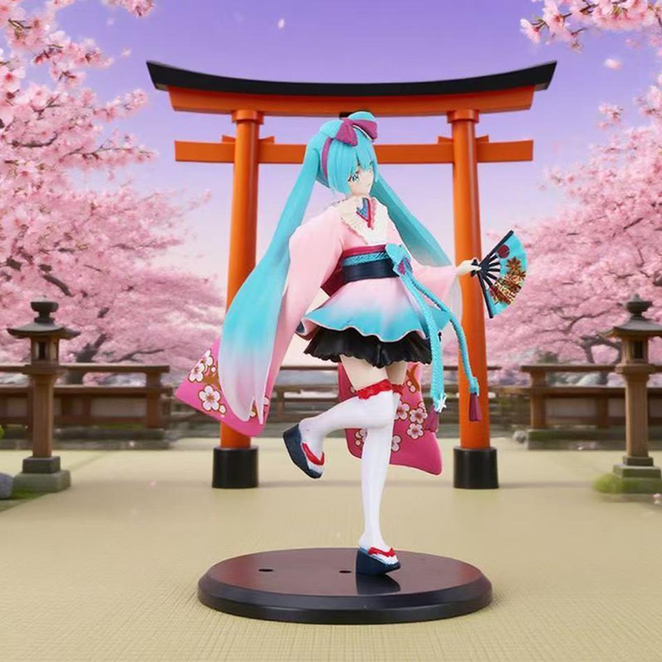 Original Model Noodle Stopper Hatsune Miku 20cm Flower Fairy Anemone Figure Anime Figurine Collections Toys Gifts