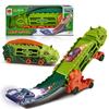 Dinosaur Track Car Toy with Folding Storage & Ejector for Kids Aged 0-6