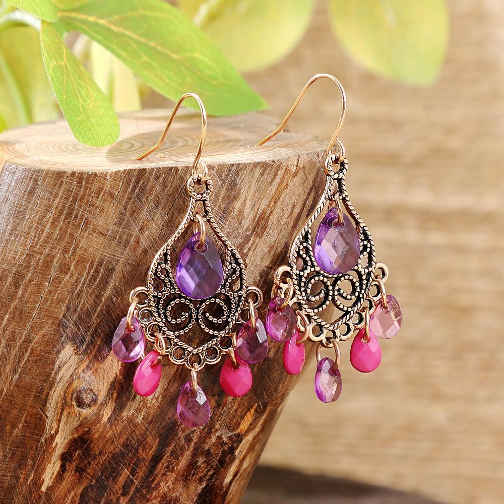 

12 Styles Bohemian Vintage Tassel Earrings for Women Ethnic Unique Geometric Dangle Earrings Female Vacation Daily Jewelry Gift