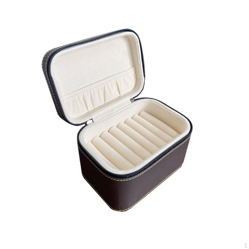 Bracelet Storage Box Portable Bangle Case HardSided with Handle for Journeyers,