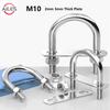 M6 M8 304 Stainless Steel U Type Bolts with Plate Nuts Round U Shape Pipe Clamp Clip U Type Tube Holder Fixed Buckle 2mm Plate