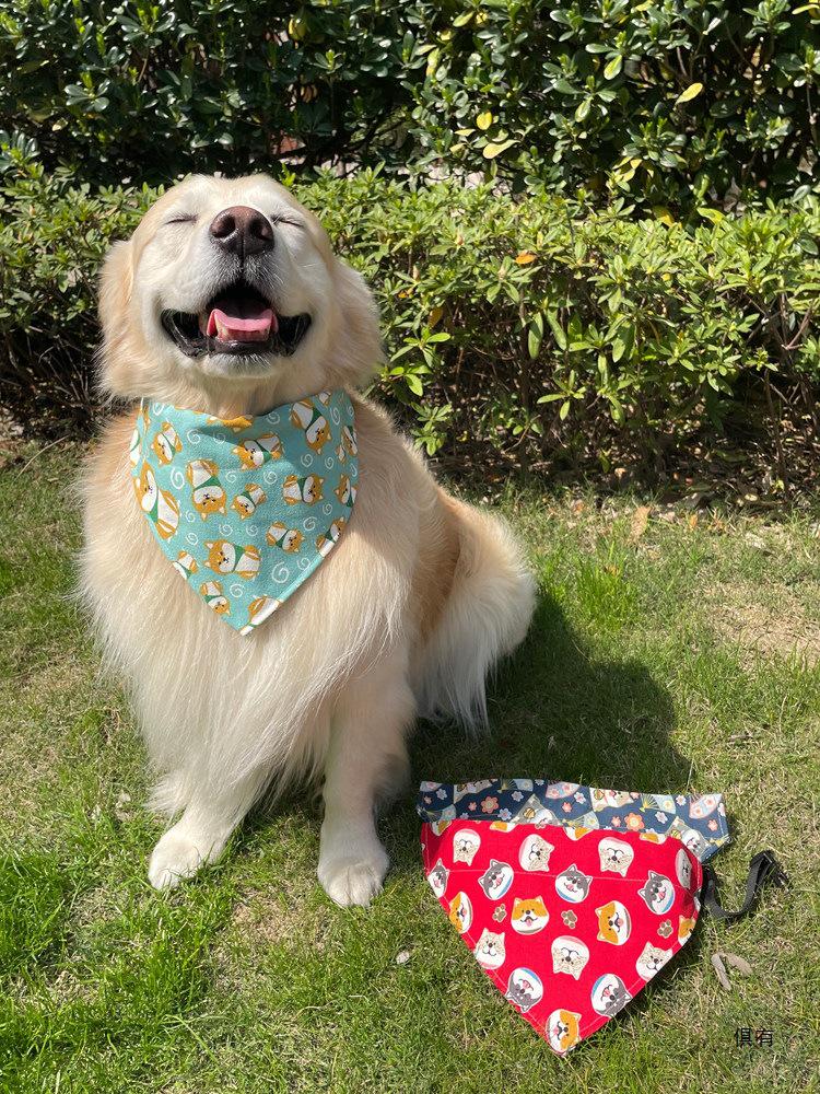 Pet Bib Triangle Scarf for All Dogs: Golden Retriever, Samoyed, Shiba Inu