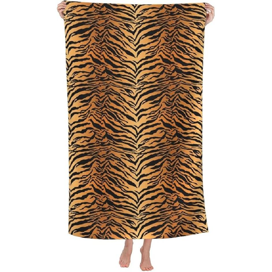 Paski Tygrysa czerwone i czarne Ręczniki plażowe Duże Miękkie Bardzo chłonne Szybkoschnące Ręczniki kąpielowe Ręczniki basenowe Ręczniki plażowe podróżne dla dzieci i dorosłych