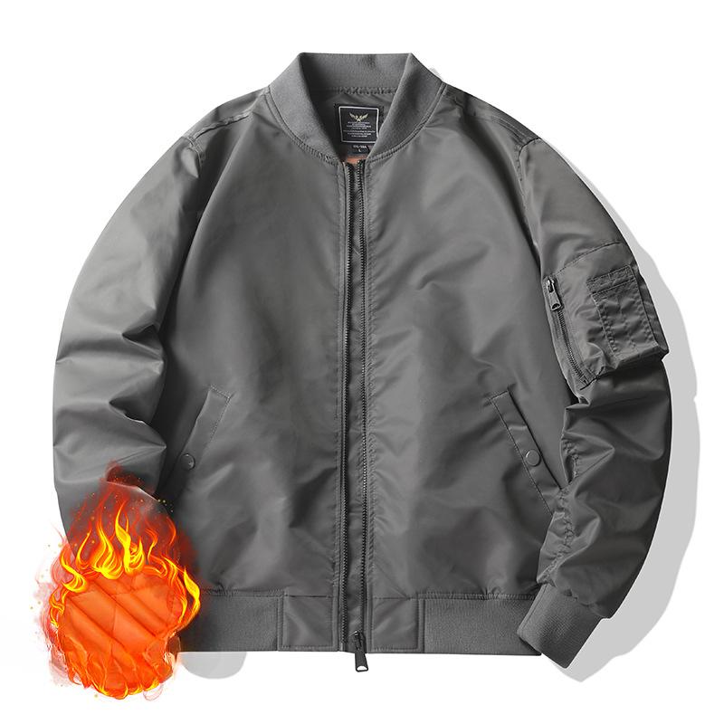 Pánská podzimní a zimní bomber bunda, baseballový dres, trendy ležérní oblečení, fleecová bunda pro muže