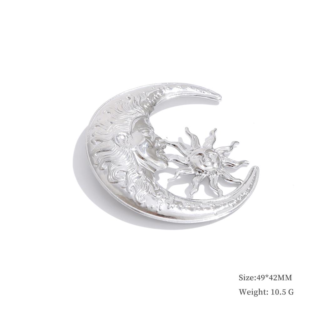 

Yhpup Waterproof Stainless Steel Metal Sun Moon Brooch Pin Rust Proof Fashion Charm Trendy Jewelry Wholesale 2025