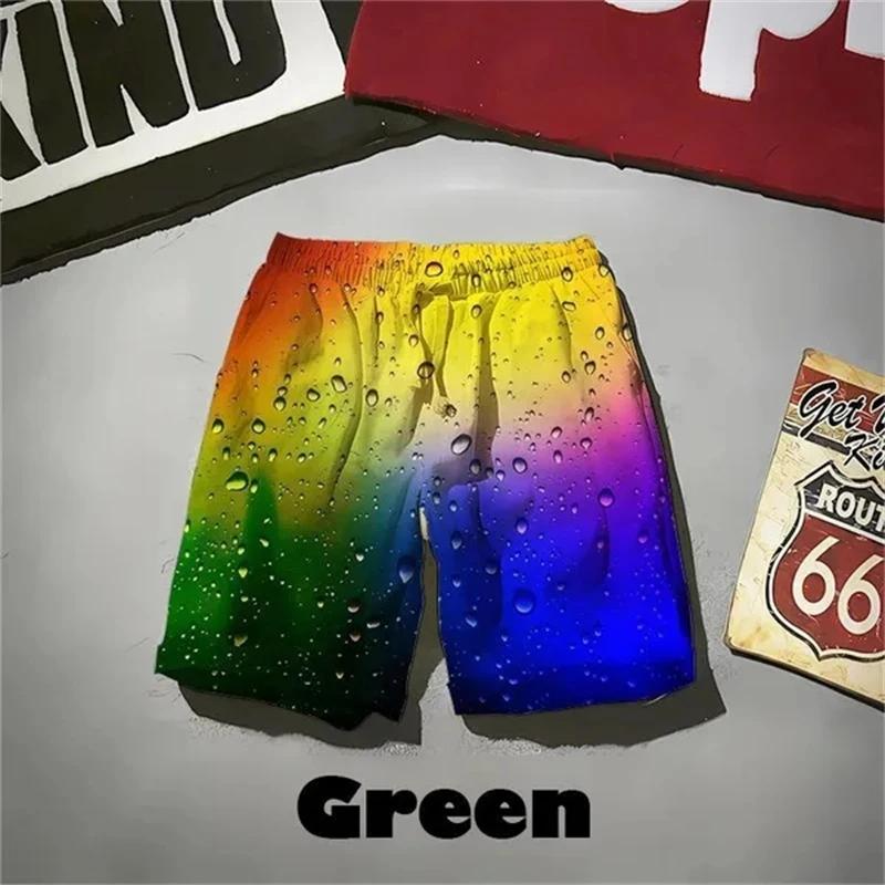 

Summer Cool Water Drops 3D Print Shorts Men Street Pop Funny Beach Short Pants Fashion Skateboard Swimming Shorts Men Women XXS