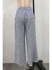 European & American Women's Striped Straight-Leg Pants - Spring/Summer 2026 Collection, Casual Commuter Style