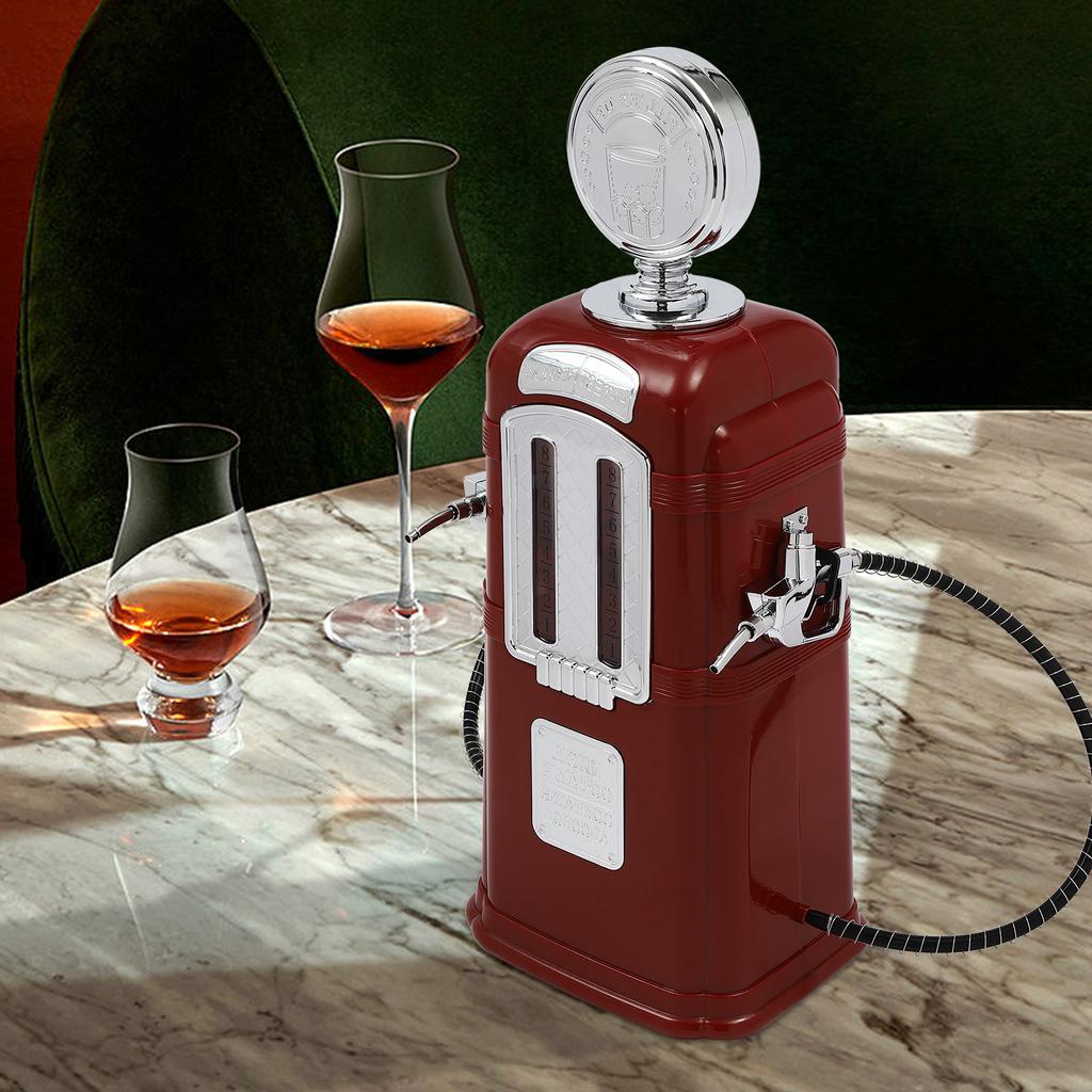 Double Guns Liquor Pump, Countertop Mount Beer Dispenser, 2L Capacity Alcohol Pourer, Beverage Dispenser Machine for Home & Bar
