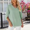 Women Half Sleeve Chiffon Shirts For Women Autumn Casual Solid Loose T Shirt Women Basic Tee Tops