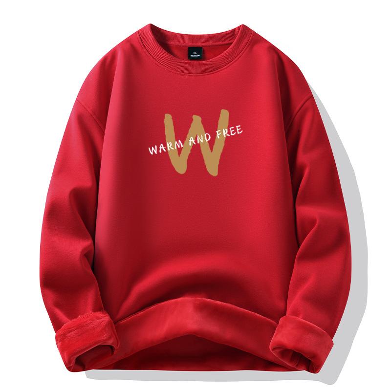 Men's hoodie autumn and winter new sweater cotton thickened loose men's jacket