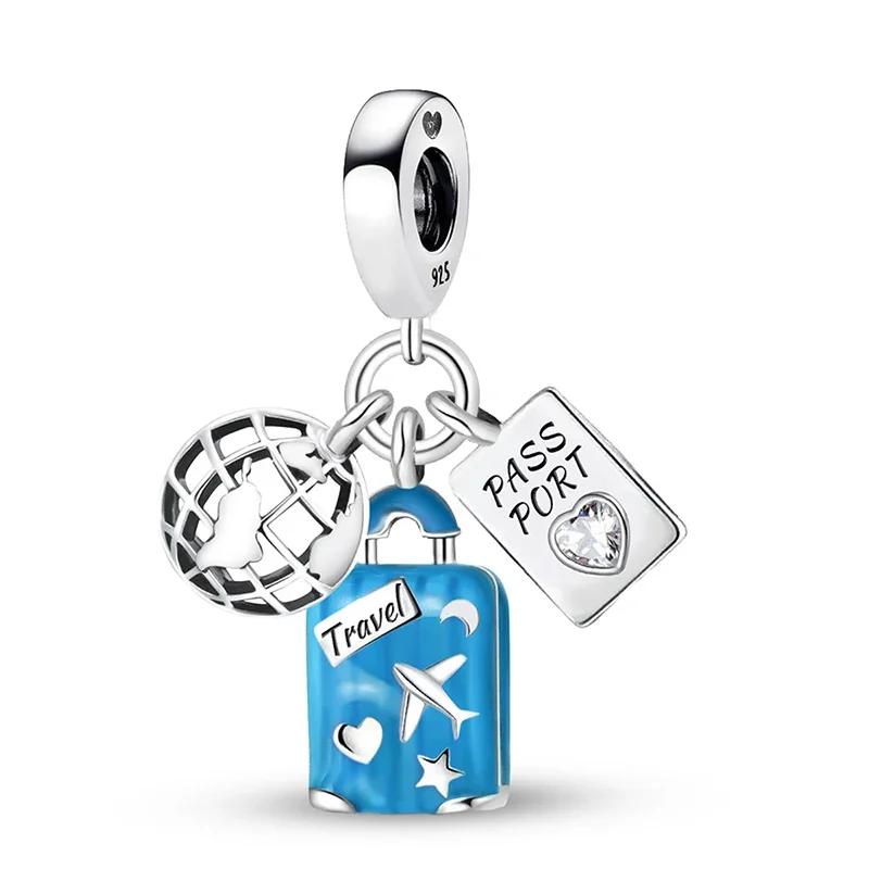 Copper Flower Butterfly Cherry Love Heart Charms Bead Fit Diy Bracelet Making Gift Of High Quality Fine Jewelry