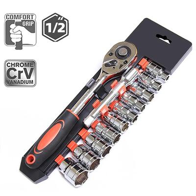 12 stuks 1/2 inch dopsleutelset metrische slagdoppen ratelsleutel complete gereedschapsset professionele garage reparatietool