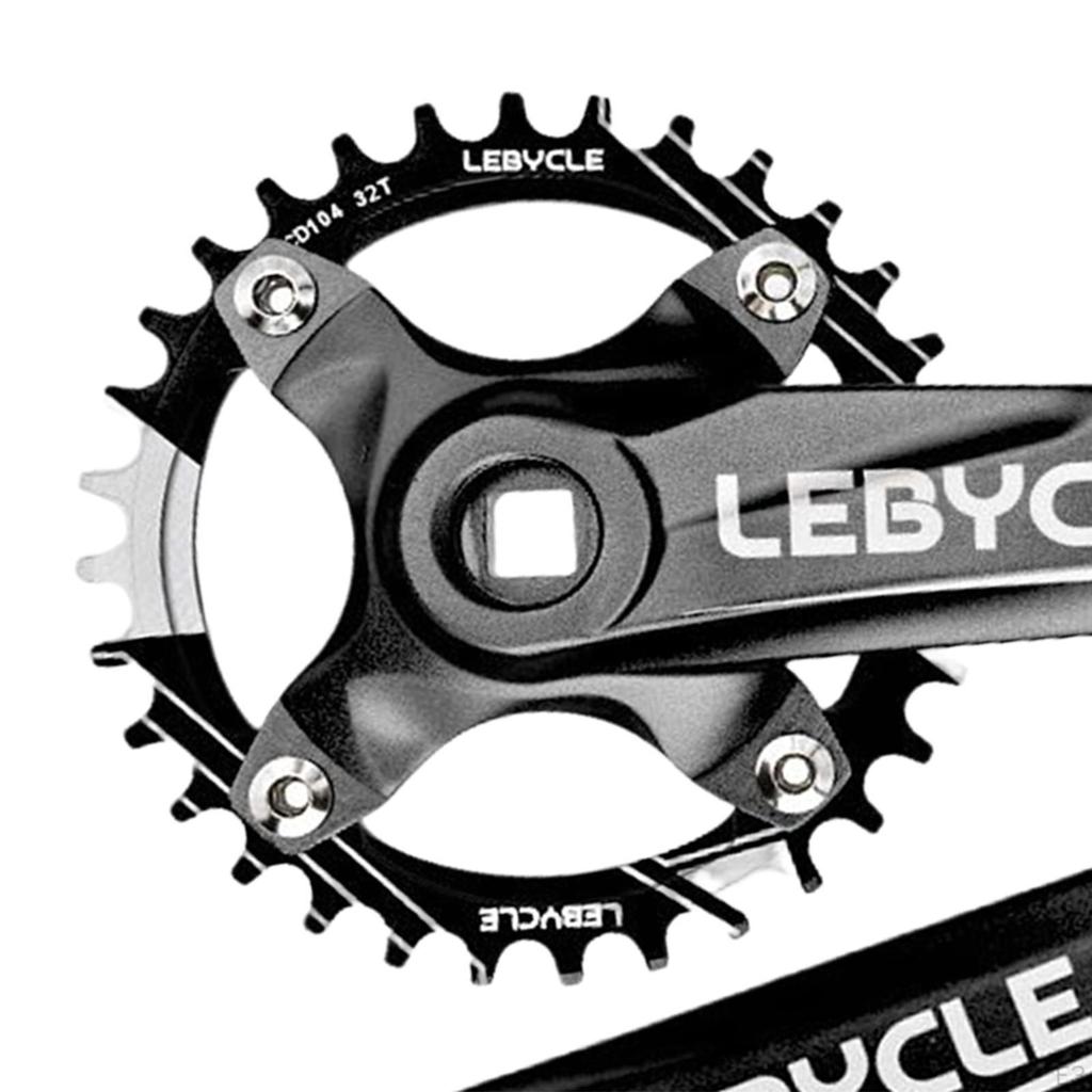 Crankset Lightweight Aluminum Alloy Square Taper Single Speed Narrow Wide Chainring 170mm