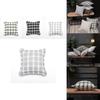 Pillowcase Only Modern Minimalist Soft Polyester Cotton Grid Pattern Pillow Cover For Couch Living Room Bedroom