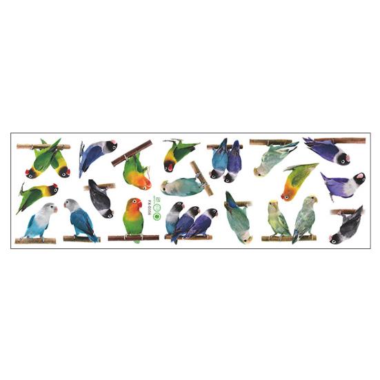 Wall Sticker Moisture-proof Removable PVC Parrot Painting Wall Decal for Nursery Room