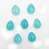 Natural Aqua Chalcedony Pear Cabochon Loose Gemstone Lot 13 Pcs 12*15 MM 100 CT For Jewelry Making