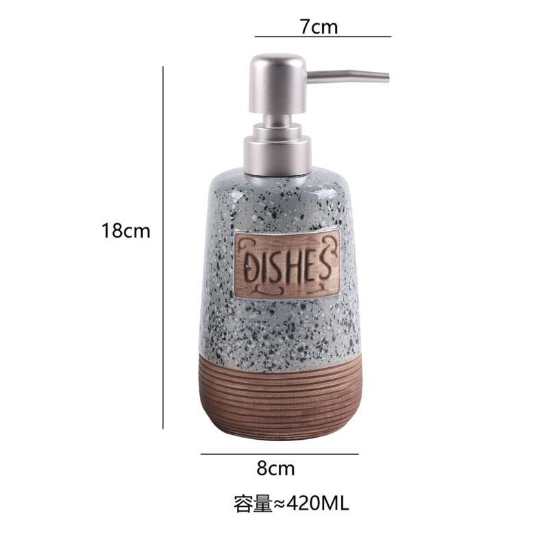 Keramik Seifenspender Pumpflasche für Shampoo Lotion Nachfüllbarer Flüssigkeitsbehälter