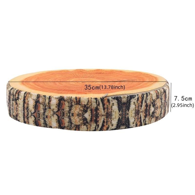 Cute Round Woods Grain Soft Plush Chair Seat Cushion Pillow New Fashion Stump Shaped Decorative Pillows  Home Car Decor Hot Sale