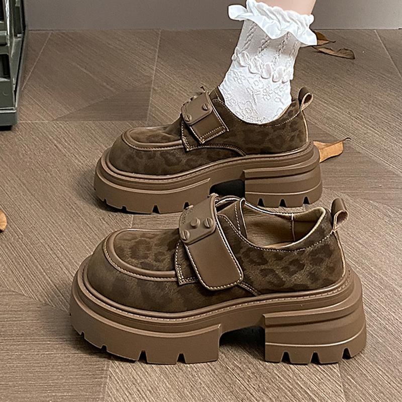 

Fashion Flats Platform Women Loafers Shoes Leopard Dress Designer Sport Shoes Autumn Woman Mary Jance 2025 Fashion Zapatillas De Mujer 40