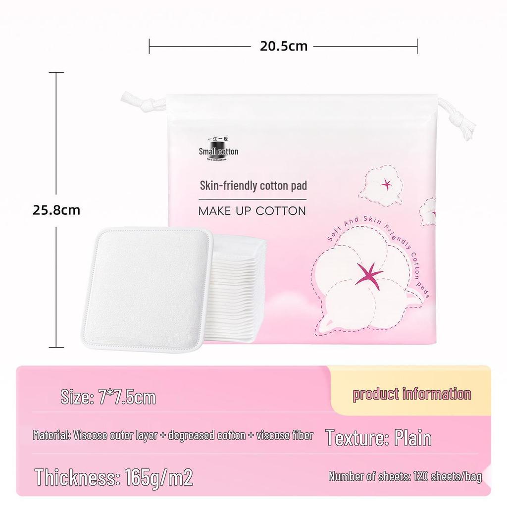 Verdickte doppelseitige Baumwoll-Make-up-Pads - Doppelfunktion: Make-up-Entferner-Tücher & Gesichtsmaske