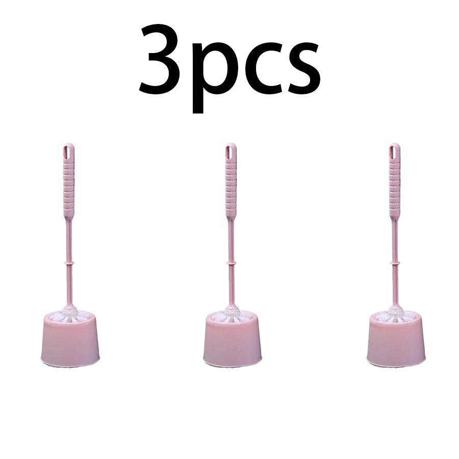 Household Elegant Toilet Brush Set Toilet Cleaning Brush Toilet No Dead Angle Brush Long Handle Soft Hair Toilet Cleaning Brush