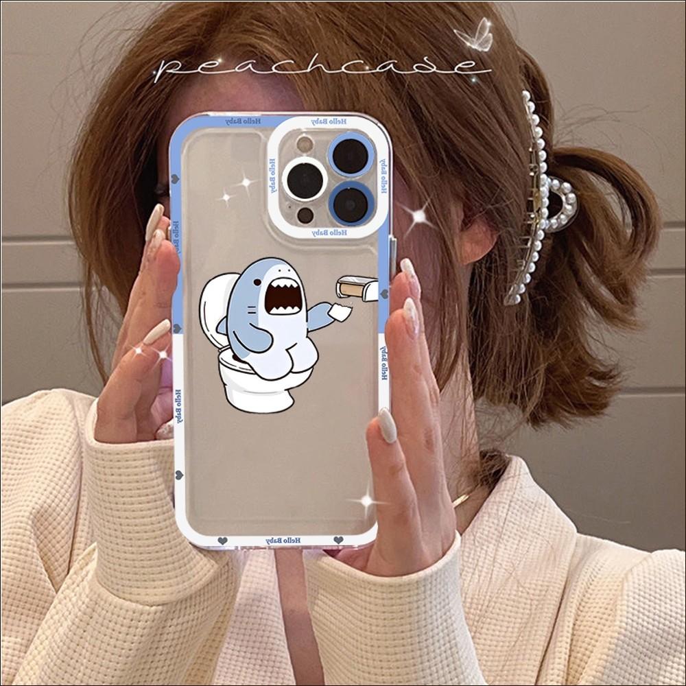 Funny Shark Phone Case For IPhone 14 13 12 11 Pro Max XS X XR SE 2020 6 7 8 Plus Mini Protective Cover