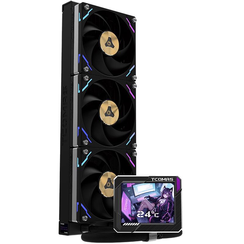 TCOMAS PRO Series AIO CPU Liquid Cooler with IPS Screen