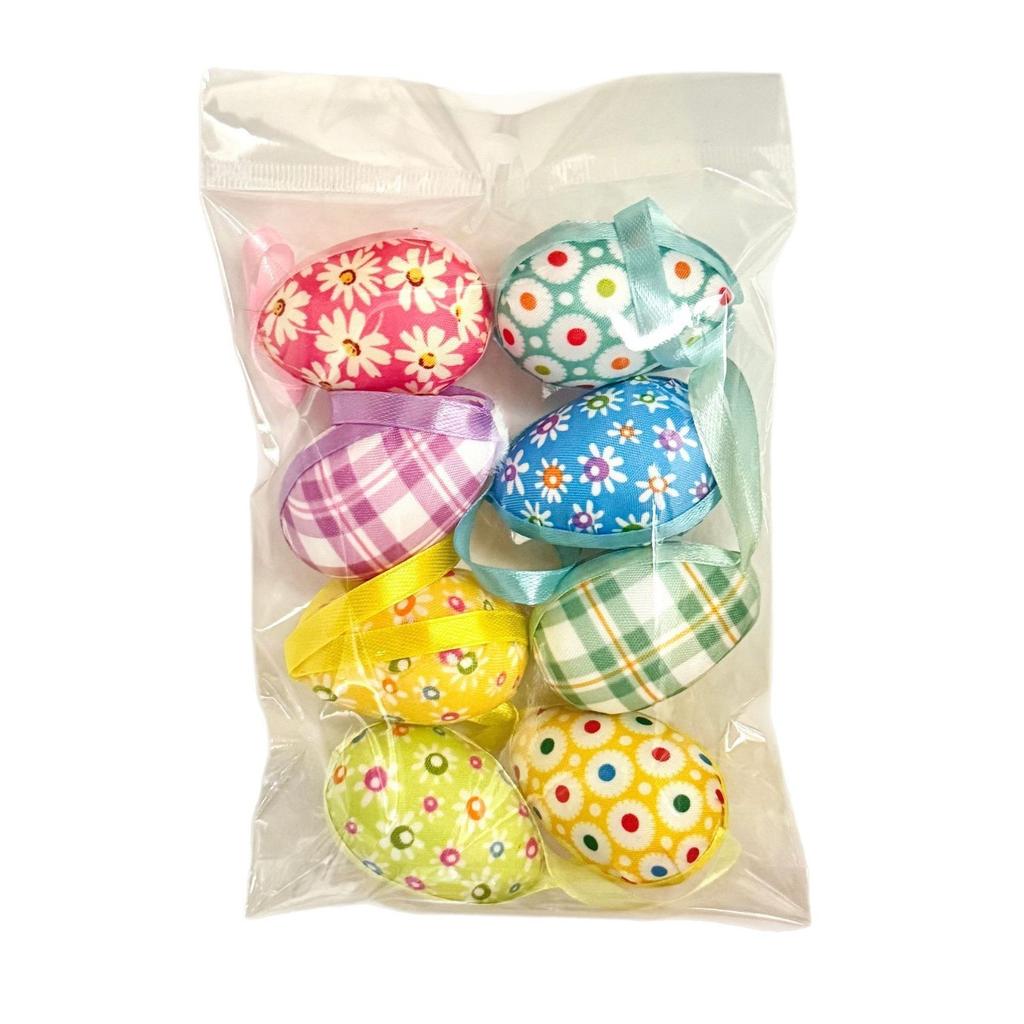 Indoor Party Decoration Props Easter Atmosphere Flower Dot Grid Pattern Foam Egg Hanging Festival Scene Decoration Props
