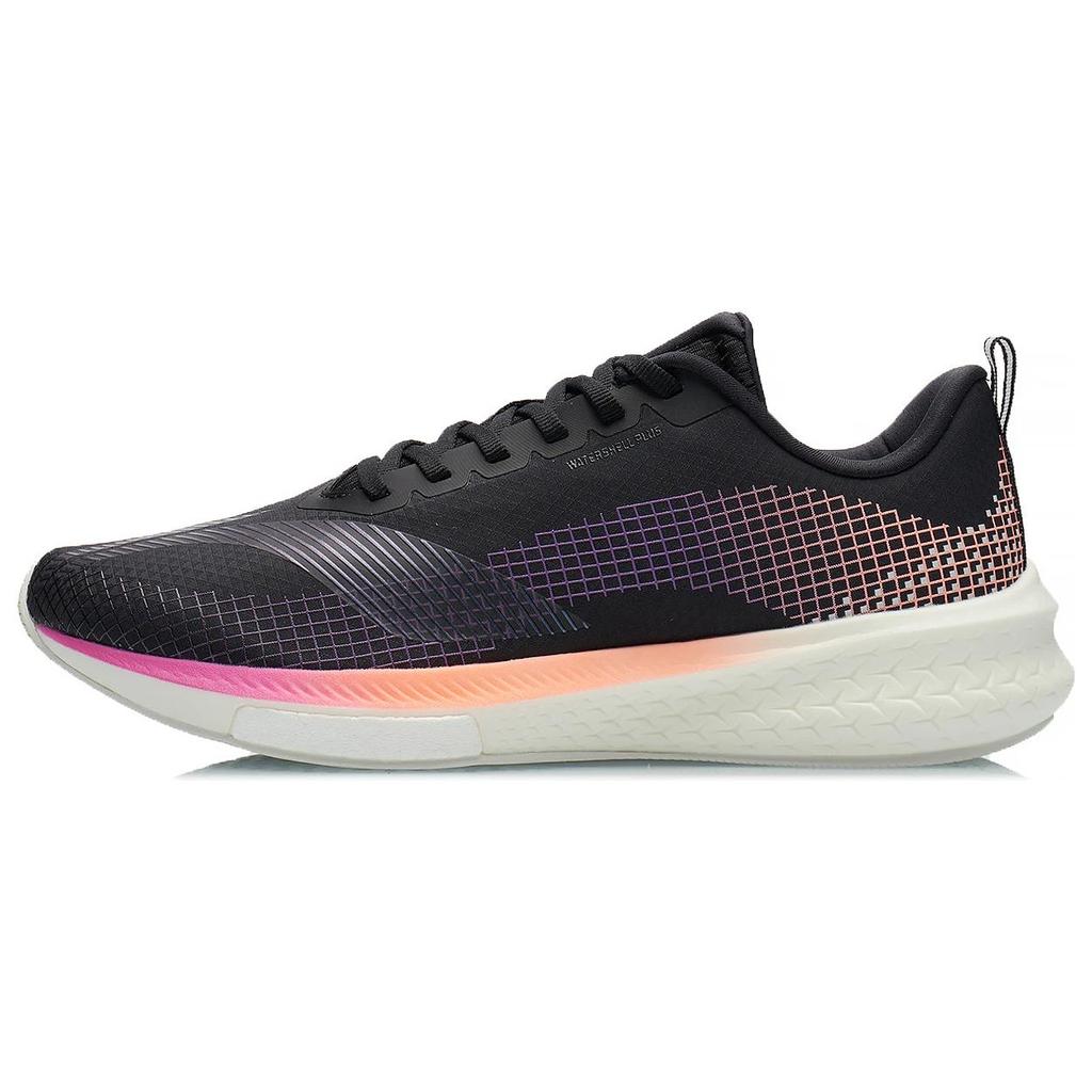 New LiNing Red Hare 5 Pro Cushioned Slip Resistant Low Top Running Shoes Men's Black Purple ARMT045-1