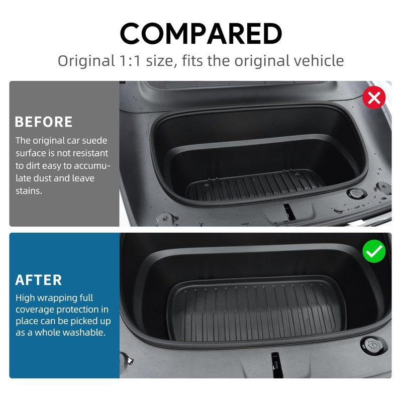TPE Waterproof Trunk Cargo Liner Mat for Tesla Model Y Juniper 2025, Full Protection Rear Seat Cover Accessories