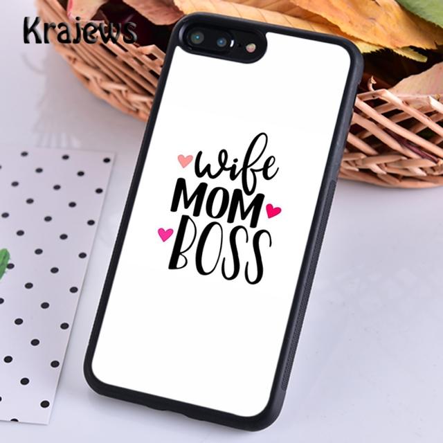 Wife Mamma Boss For iPhone 17 Air 16 Phone Case Cover 15 14 Plus 12 13 Pro Max Coque Fundas