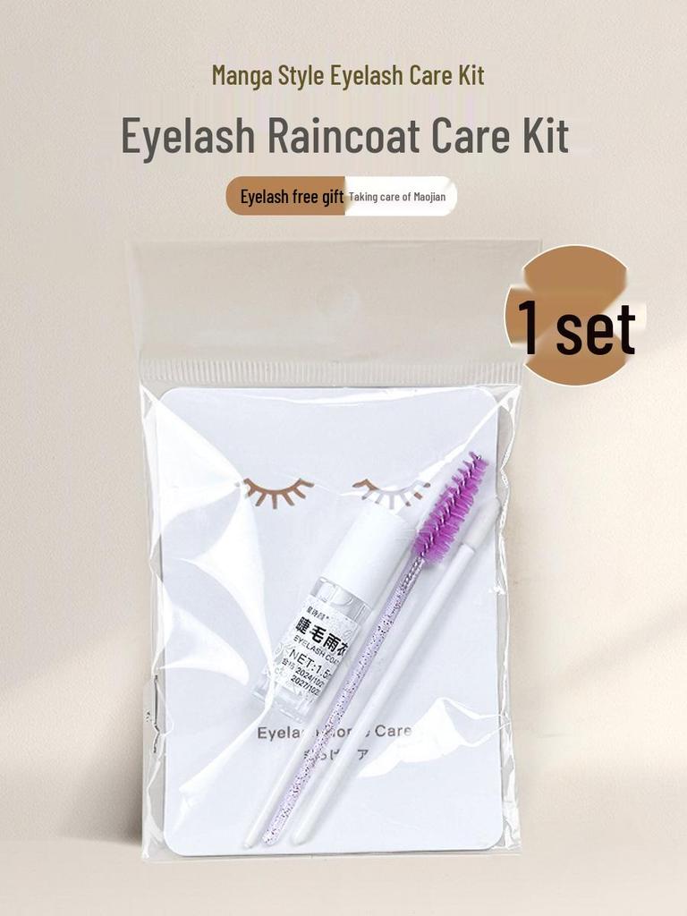 Cartoon Camellia Eyelash Care & Shaping Raincoat Kit for Beauty Salons