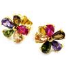 Les Trésors De Lily [M7101] - Multicolor 'Acid Flower' Gold Plated Earrings