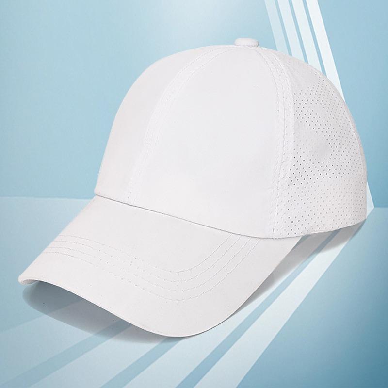 

Quick-drying sun hat women s breathable mesh baseball cap fashion outdoor sports cross ponytail hat One size белый