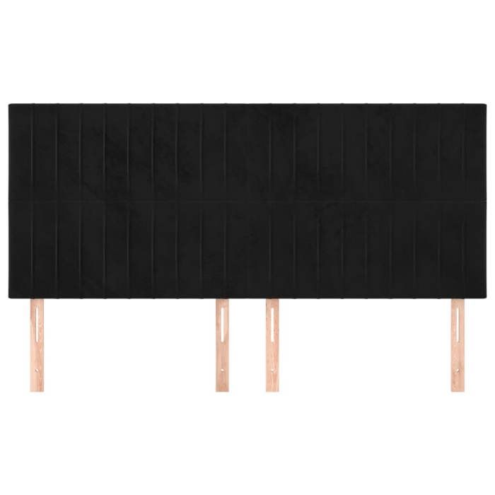 Maison Exclusive - Tête de lit Noir 200x5x118/128 cm Velours