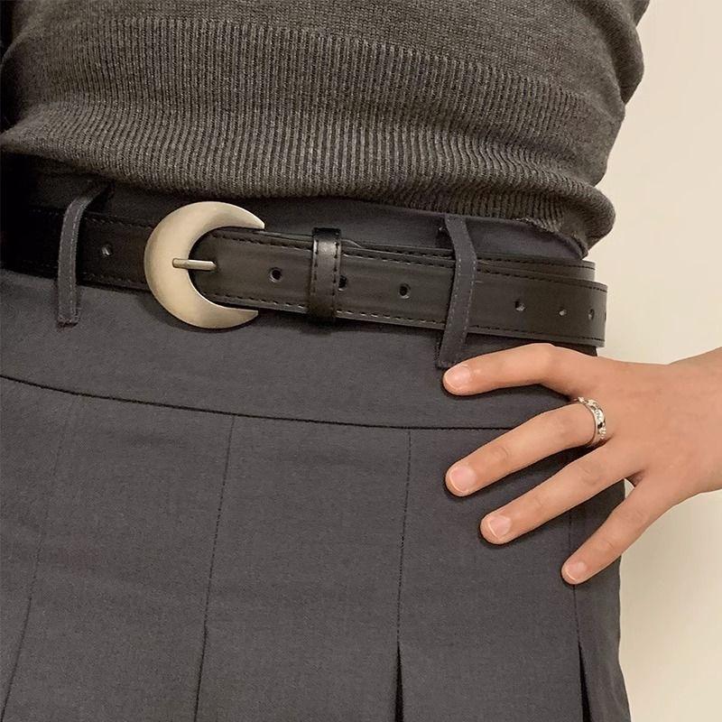 Minimalistic Stylish Black Pu Belt For Casual And Business Wear Perfect For Jeans And Suits