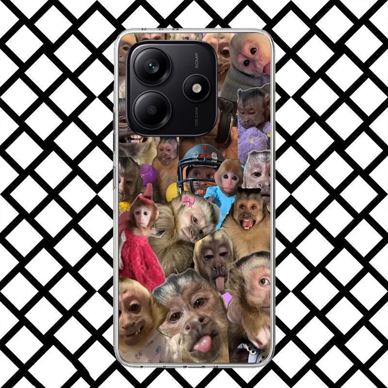 Monkey Memes Phone Case for Xiaomi Redmi Note 15 14 14S 13 12 12S 11 Pro Plus 11E 11T 11S 10S 5G Soft Cover Fundas Redmi Note 14