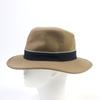 Excellent HERMES Hat Serie Buttons, Leather, H Logo All-over Felt Lining Beige Cashmere 57 Used