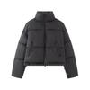 Women Slim Fit Long Sleeve Stand Collar Solid Cotton Padded Coat