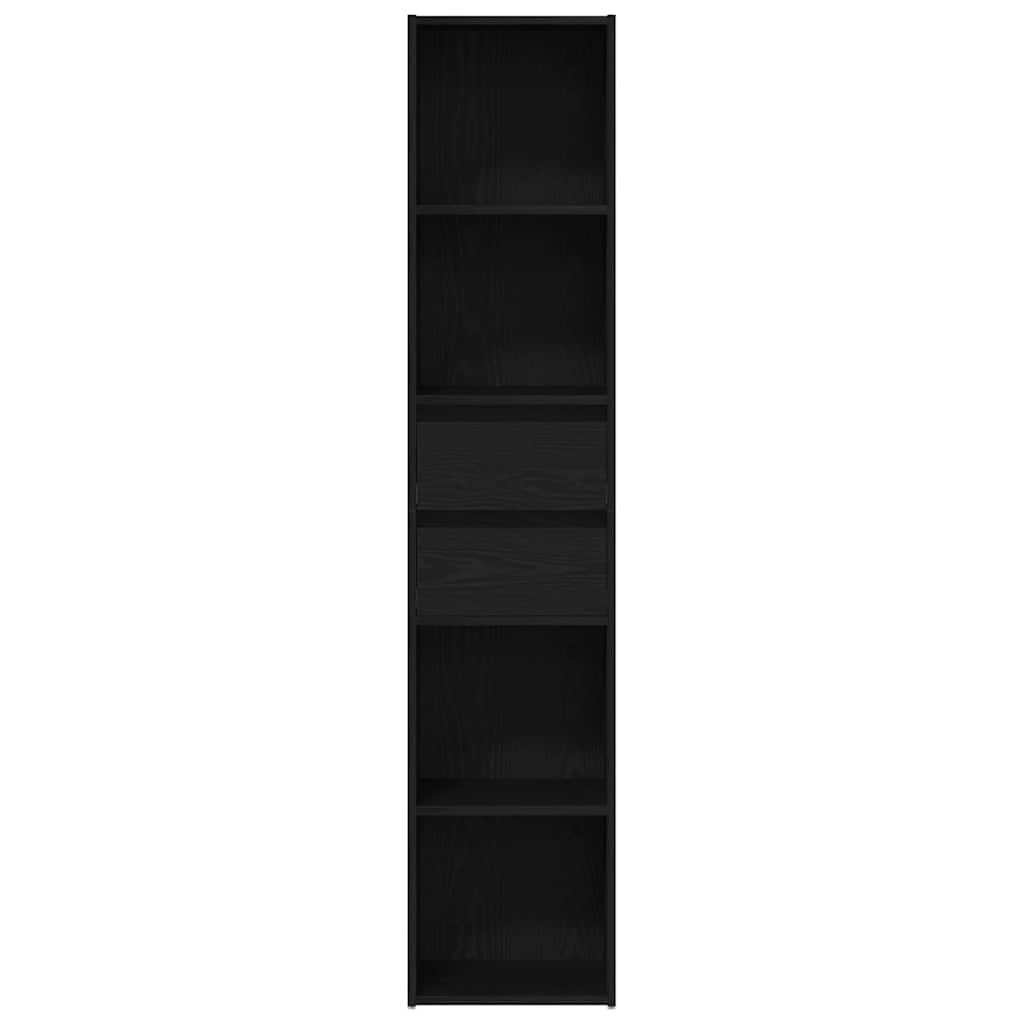 Bookshelf Black Oak Effect 36 x 30 x 171 cm Engineered Wood