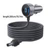 12V to 30V Car Power Adapter with USB C and USB-A Port, Real Time Voltages Display, Waterproof Build, for Flexible Vehicle Power Layouts