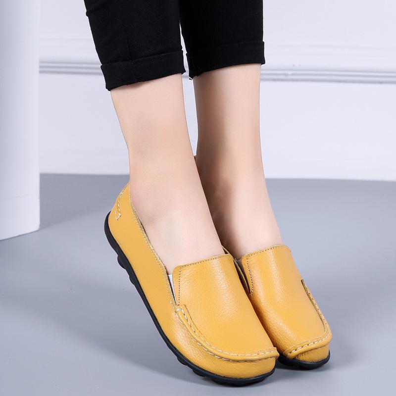 Women Flats Artificial Leather Fashion Footwear Women Shoe Women Slip On Flat Shoes Soft Plus Size Tenis Feminino