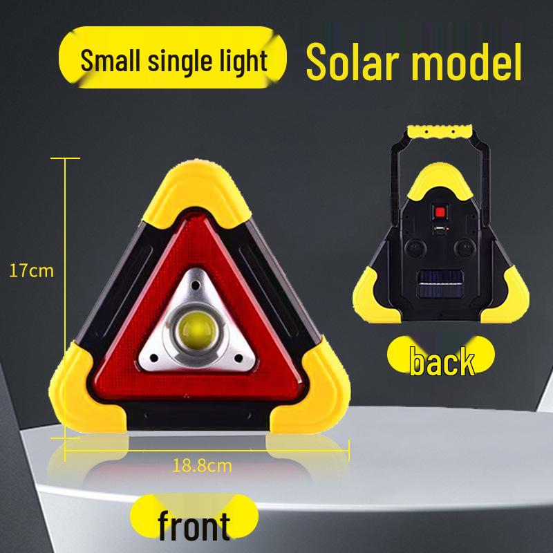 Светодиодный солнечный аварийный треугольник-тренога, предупреждающий свет для транспортных средств
