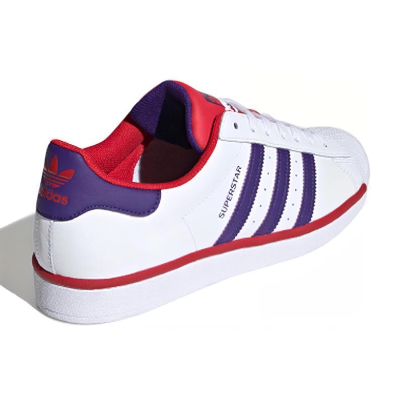 Adidas Superstar White Purple Scarlet Sneakers FV4189