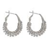 Exquisite Zircon Round Circle Earrings: Unique Design, Ultra-Shiny, Versatile Fashion for Women